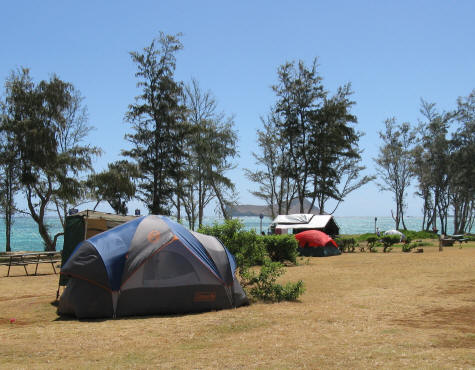Camping on the Island of Oahu