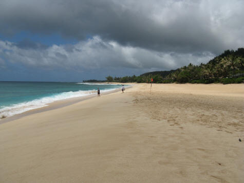 Sunset Beach on the north shore of Oahu in Hawaii
