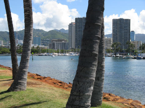 Ala Wai Harbor is located between the Ala Moana and Waikiki Districts of Honolulu