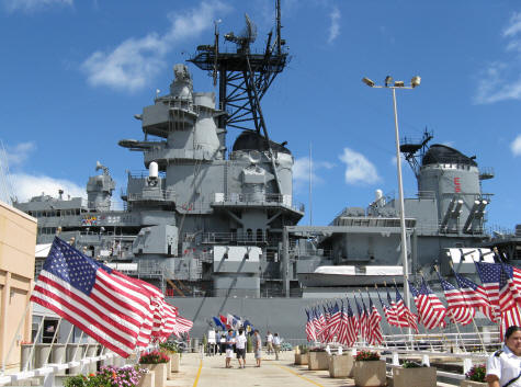 USS Missouri in Pearl Harbor, Oahu Hawaii